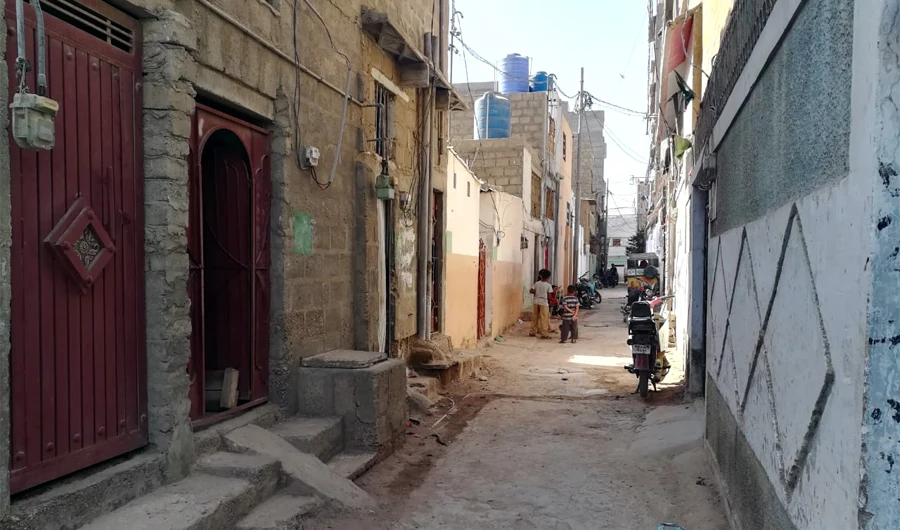 Muhammad Abdul Qadir — the man with Rs.2.25 billion in a fake account opened in his name — lives in a house in Pakistan’s largest slum, Orangi, in Karachi. (AN photo)