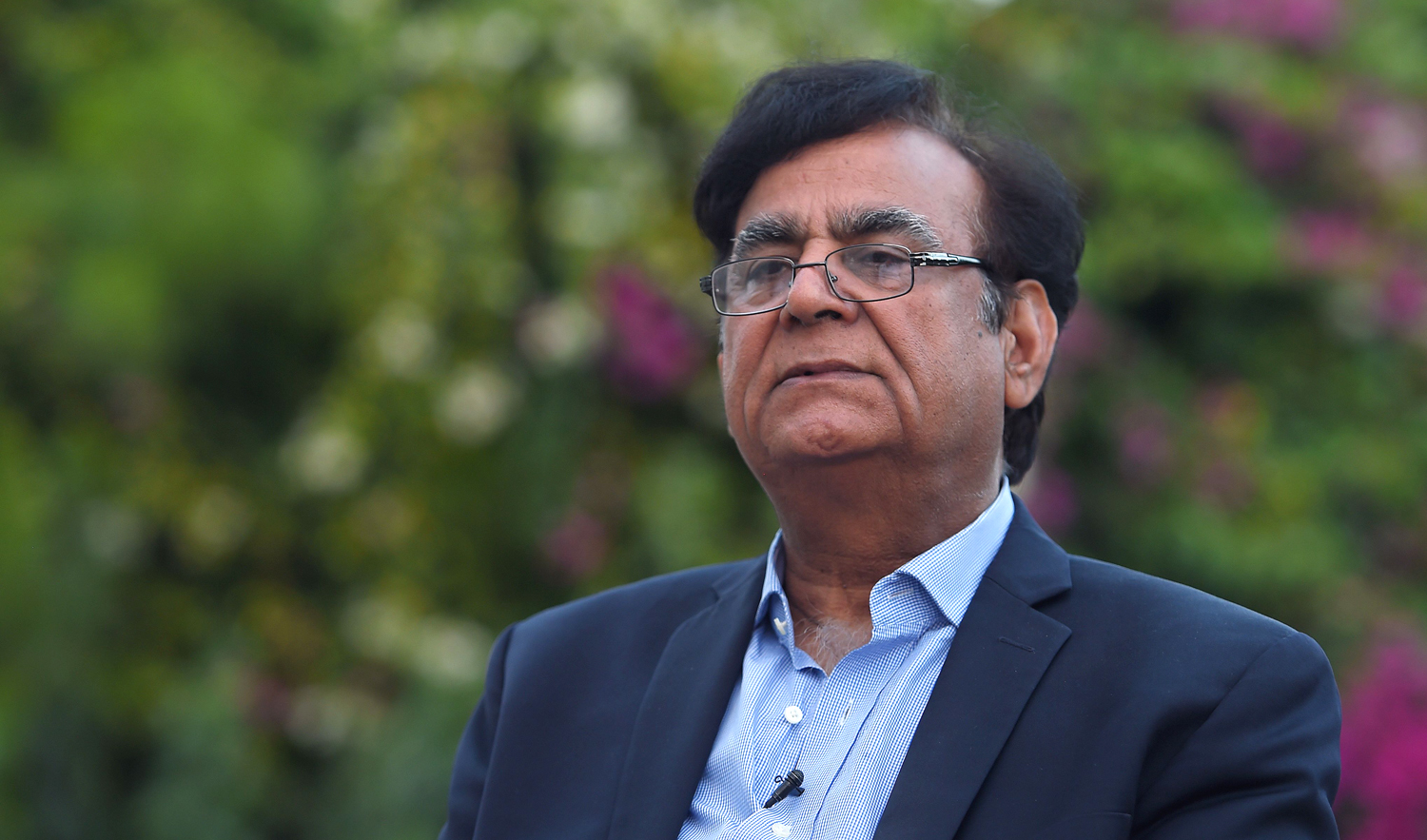 In this file photo, lawyer Saif-ul-Mulook, who represented Pakistani Christian Asia Bibi, gives an interview to AFP in Islamabad on Oct. 9, 2018. (AFP)