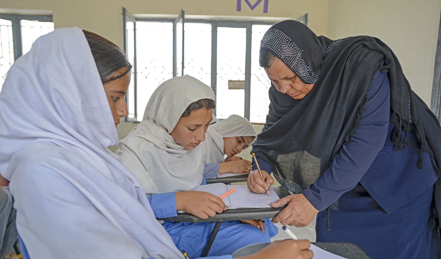 In 2017, Pakistan spent less than 2.8 percent of its GDP on education — far below the recommended standards of 4 to 6 percent. (AFP/File)