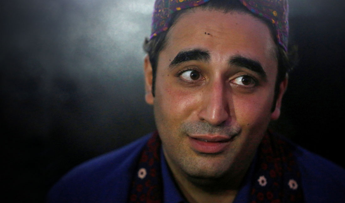 Bilawal Bhutto Zardari, chairman of the Pakistan People's Party (PPP) speaks during an interview with Reuters in District Thatta, Pakistan, July 2, 2018. (REUTERS/File)