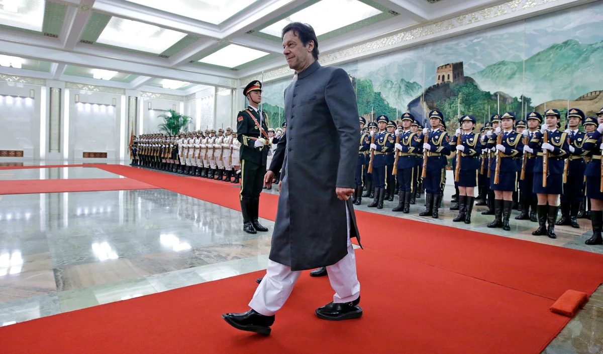 In this file photo, Pakistani premier Imran Khan attends a welcome ceremony hosted by China’s Premier Li Keqiang at the Great Hall of the People in Beijing on Nov. 3, 2018. (AFP)