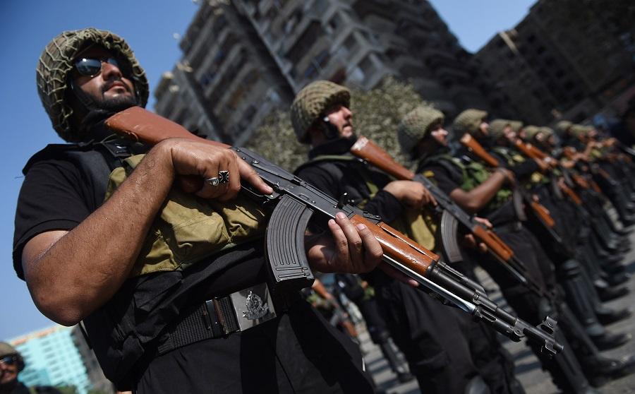 A senior officer said counter-terrorism police raided the men’s hideout. (File/AFP)
