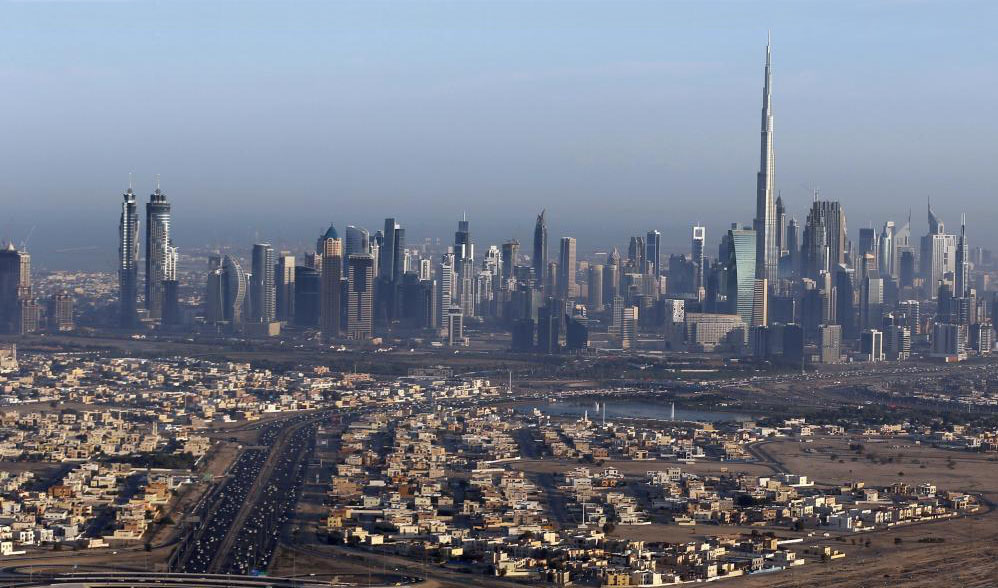 This file photo shows a general view of Dubai skyline on Dec. 10, 2015. (REUTERS)