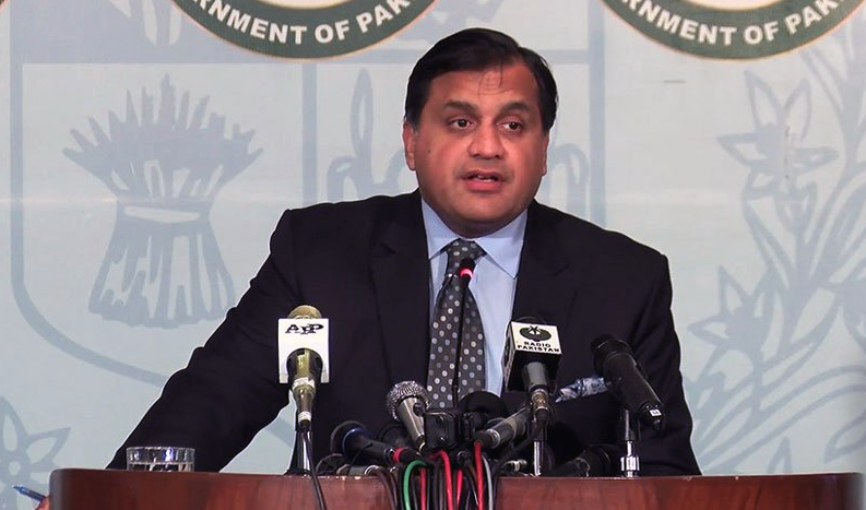 Picture Caption: In this picture, Pakistan’s Foreign Office Spokesperson Dr. Mohammad Faisal can be seen addressing a news conference at the Ministry of Foreign Affairs in Islamabad. (APP)