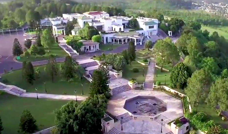 An aerial photo of the Prime Minister house in Islamabad. (Released by PTI Government)