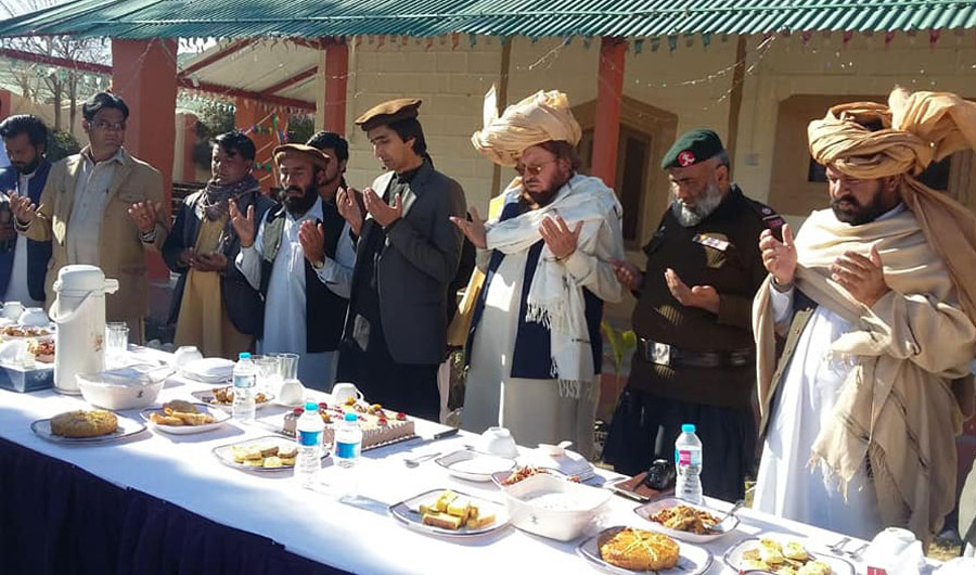 Several days ahead of Christmas, security officials, accompanied by tribal elders and religious scholars, attended a celebratory event in Wana, the headquarters of the South Waziristan tribal district. (AN photo)