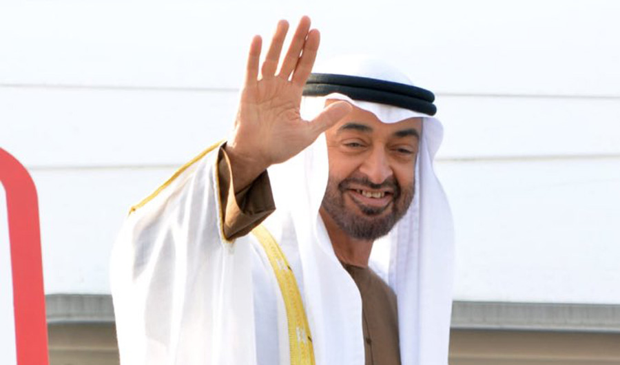 Sheikh Mohammed bin Zayed Al Nahyan, Crown Prince of Abu Dhabi Deputy Supreme Commander of UAE Armed Forces, leaves Islamabad after his one-day long visit to Islamabad on Jan.06, 2019. (Photo courtesy: UAE Embassy Pakistan)