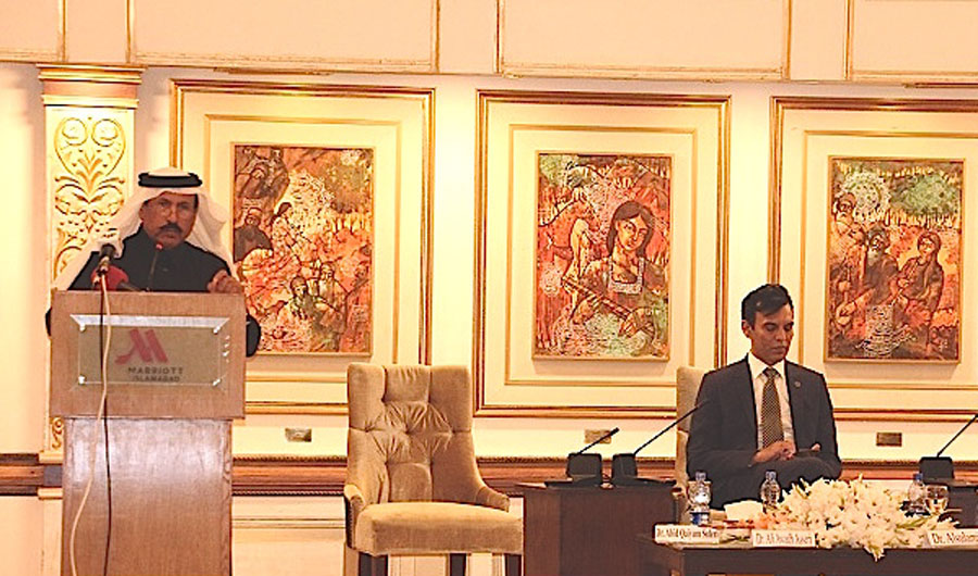 Dr. Ali Awadh Asseri, former ambassador of KSA to Pakistan, speaking on the contours of Saudi foreign policy during a seminar organized by Sustainable Development Institute in Islamabad Jan. 16, 2019. (Photo courtesy: SDPI)