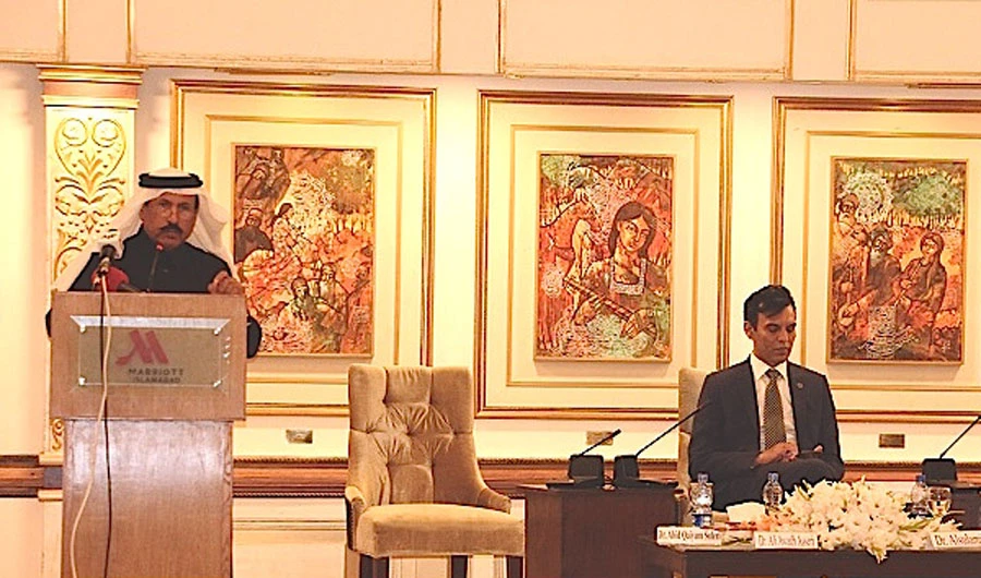 Dr. Ali Awadh Asseri, former ambassador of KSA to Pakistan, speaking on the contours of Saudi foreign policy during a seminar organized by Sustainable Development Institute in Islamabad Jan. 16, 2019. (Photo courtesy: SDPI)