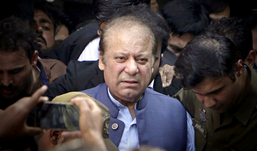Former prime minister Nawaz Sharif is serving a seven-year jail term in a corruption case involving an investment company. (AFP/File)