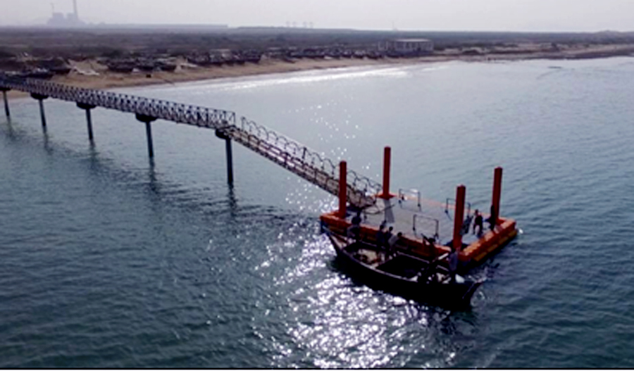 The floating fishing jetty will improve the lives of local fishermen of the Allana village. (Photo courtesy: Coastal Development and Fisheries, Balochistan)