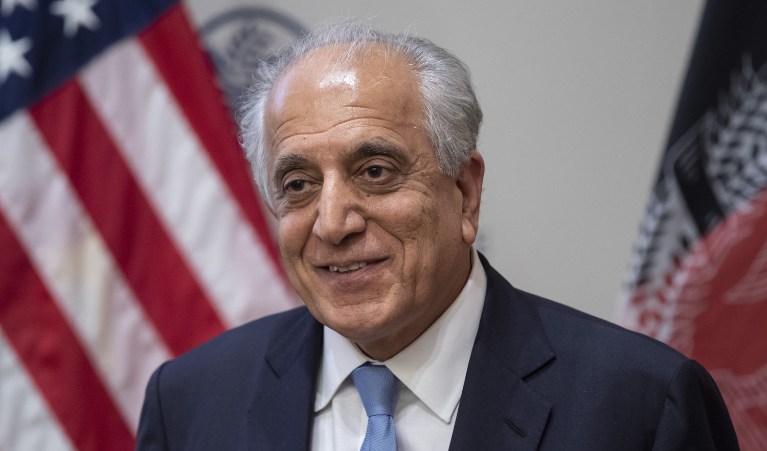 US Special Envoy Zalmay Khalilzad participates in a discussion on “The Prospects for Peace in Afghanistan” at the United States Institute of Peace (USIP) in Washington, DC, on Feb. 8, 2019 . (AFP)