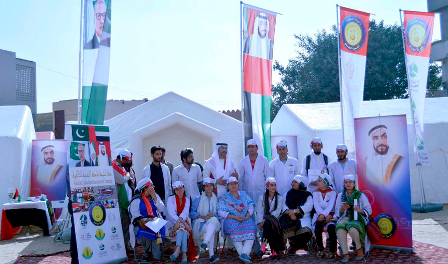 Sheikha Fatima bint Mubarak has sent a field hospital to Pakistan’s Balochistan province. (Photo by UAE Embassy in Islamabad)