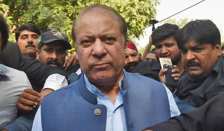 Pakistan’s Supreme Court removed previous Prime Minister Nawaz Sharif, above, from his position in July 2017. (AFP/File)