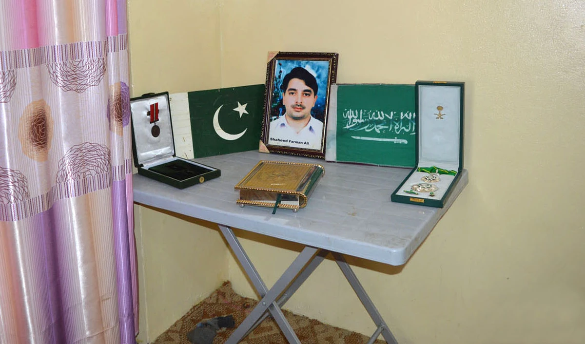 Farman Ali Khan, a resident of Swat in northern Pakistan, lost his life after saving fourteen people from drowning in flood waters in Jeddah on Nov. 26, 2009. (AN photo by Rafi Ullah)
