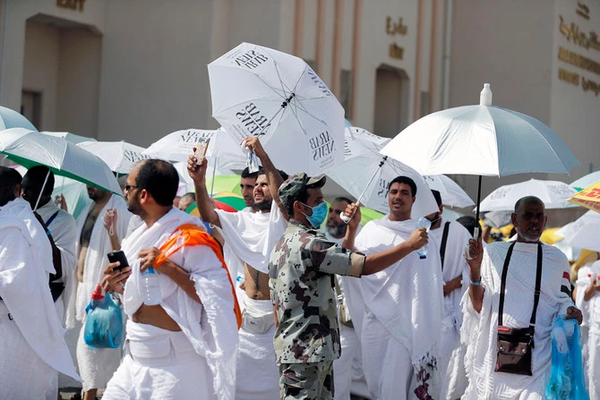 In this file photo, muslim pilgrims leave after offering prayers at Mount Arafat, also known as Jabal Al-Rahma (Mount of Mercy), on Aug. 20, 2018. (AN photo by Basheer Saleh)