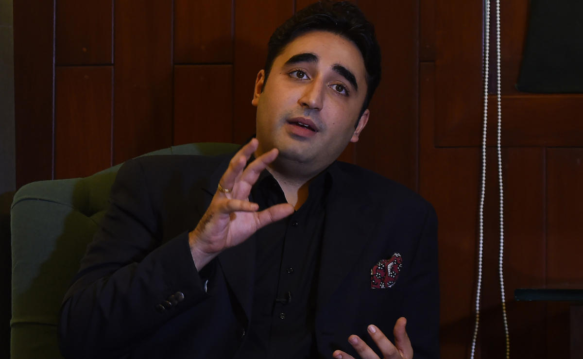 In this file photo, Chairman of the Pakistan Peoples Party (PPP) Bilawal Bhutto Zardari speaks during an interview with AFP at his home in Karachi on Nov. 18, 2017. (AFP)