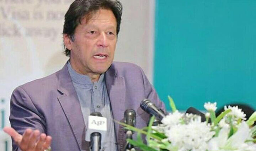 Prime Minister Imran Khan addressing at the launching ceremony of Pakistan online visa system at PM office Islamabad on March 14, 2019. (PID)