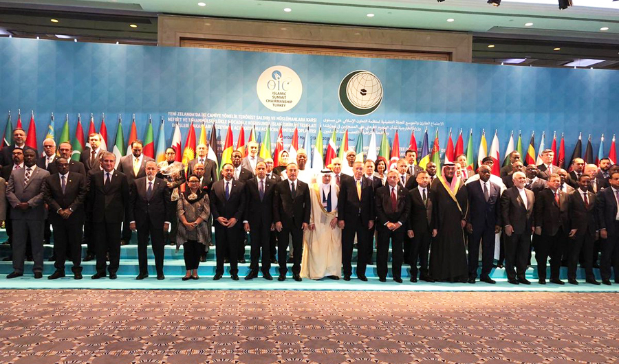 Participants at an emergency meeting of the Organization of Islamic Conference in Istanbul on Friday, convened in response to the recent attacks on two mosques in New Zealand in which 50 Muslims were killed. (Picture Courtesy: OIC via Twitter)