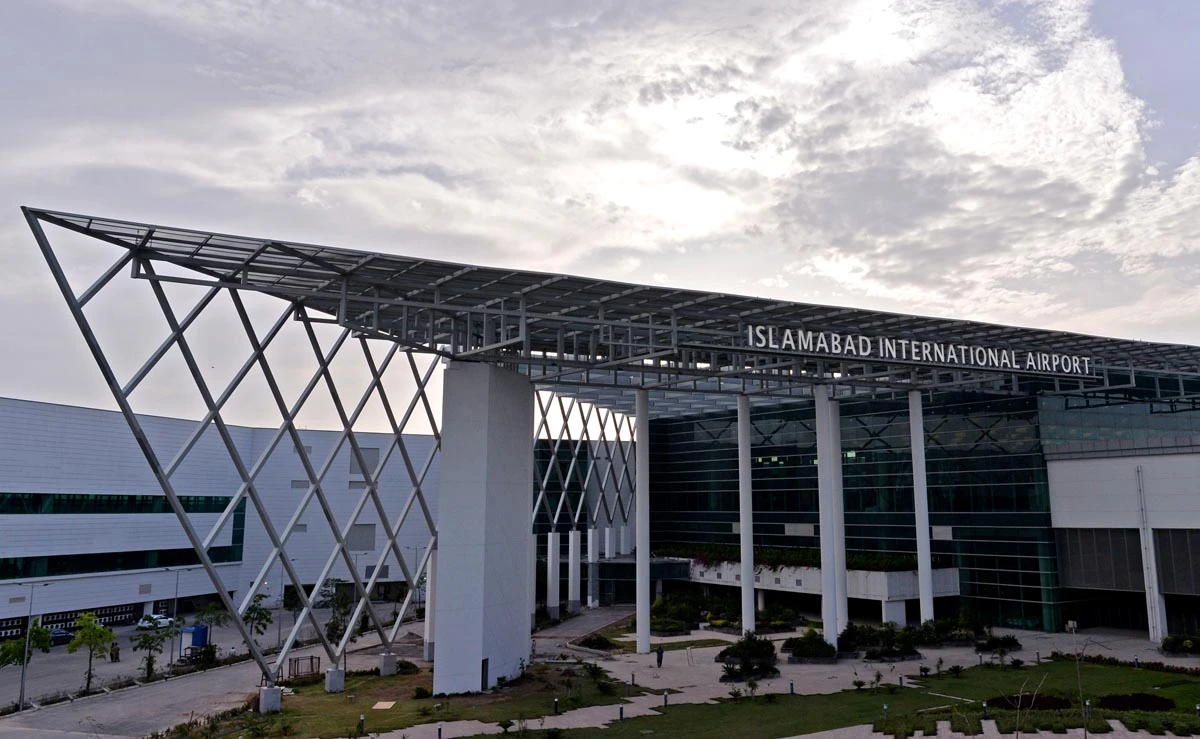 This file photo shows a general view of the Islamabad International Airport on the outskirts of the Pakistani capital Islamabad on April 18, 2018. (AFP)