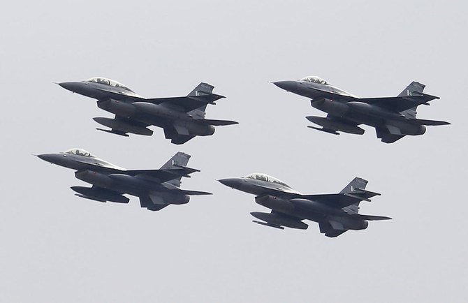 Pakistani PM Imran Khan blamed India’s ruling Bharatiya Janata Party (BJP) for “whipping up war hysteria” over claims that India shot down a Pakistani F-16 during a standoff in February. (File/AFP)