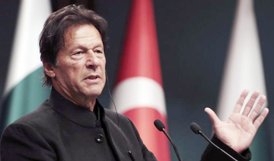 Prime Minister of Pakistan Imran Khan speaks during a press conference in Ankara, Turkey, on Jan. 4, 2019. (AP/File)