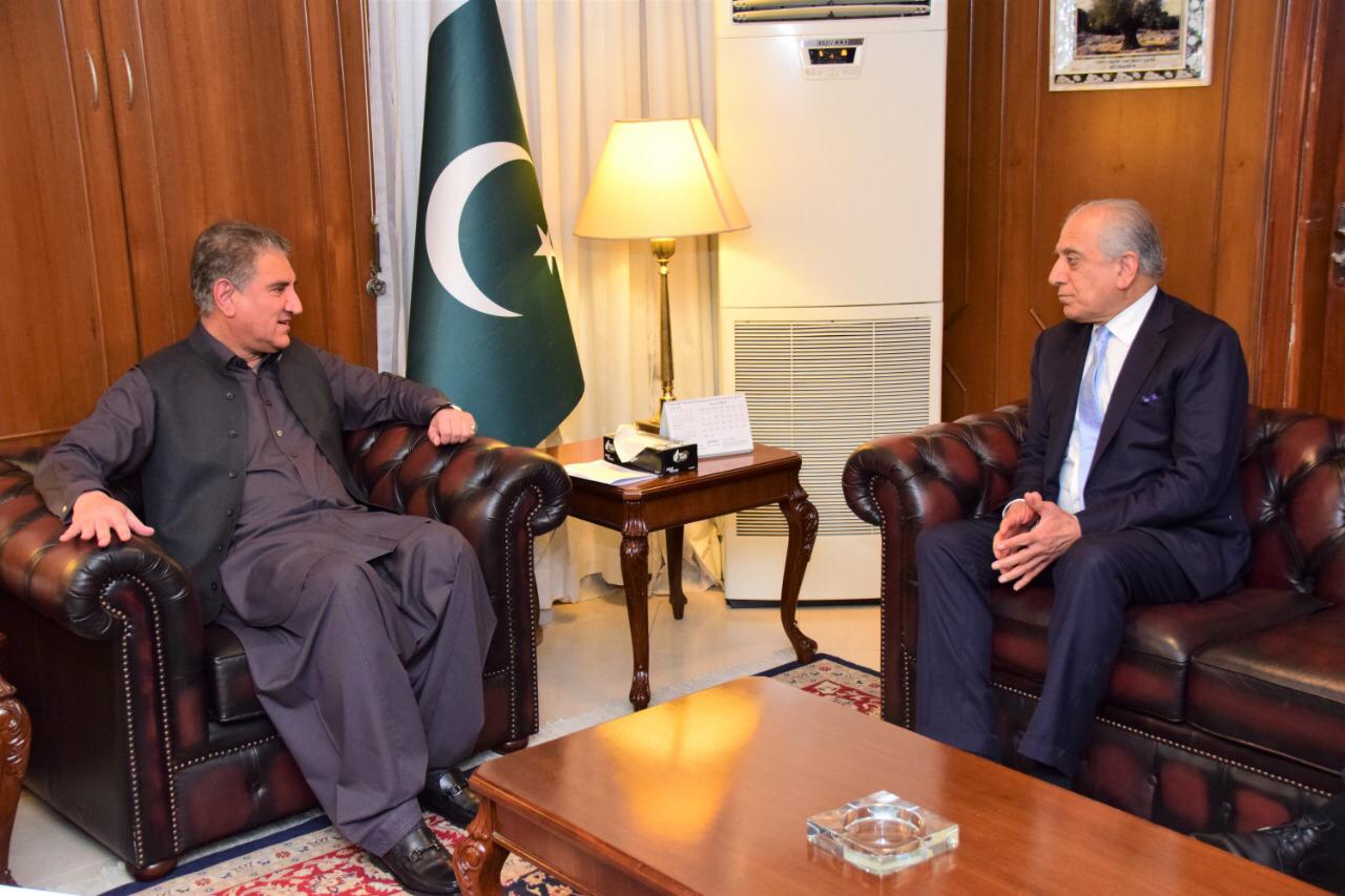 US Special Representative Zalmay Khalilzad meets with the Foreign Minister of Pakistan Shan Mehmood Qureshi in Islamabad on April 6, 2019. (Source: Ministry of Foreign Affairs, Islamabad)
