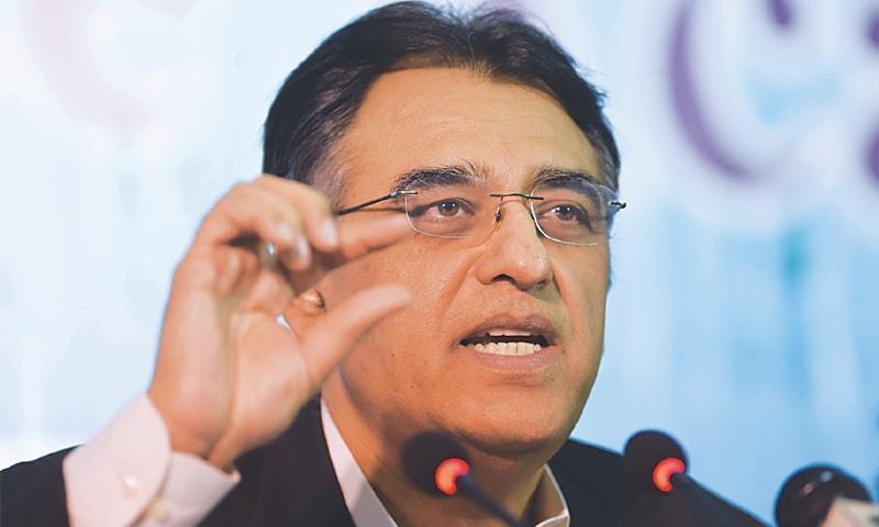 Finance Minister Asad Umar visited Washington this week for meetings with the IMF, this is Asad Umar’s file photo (AFP)