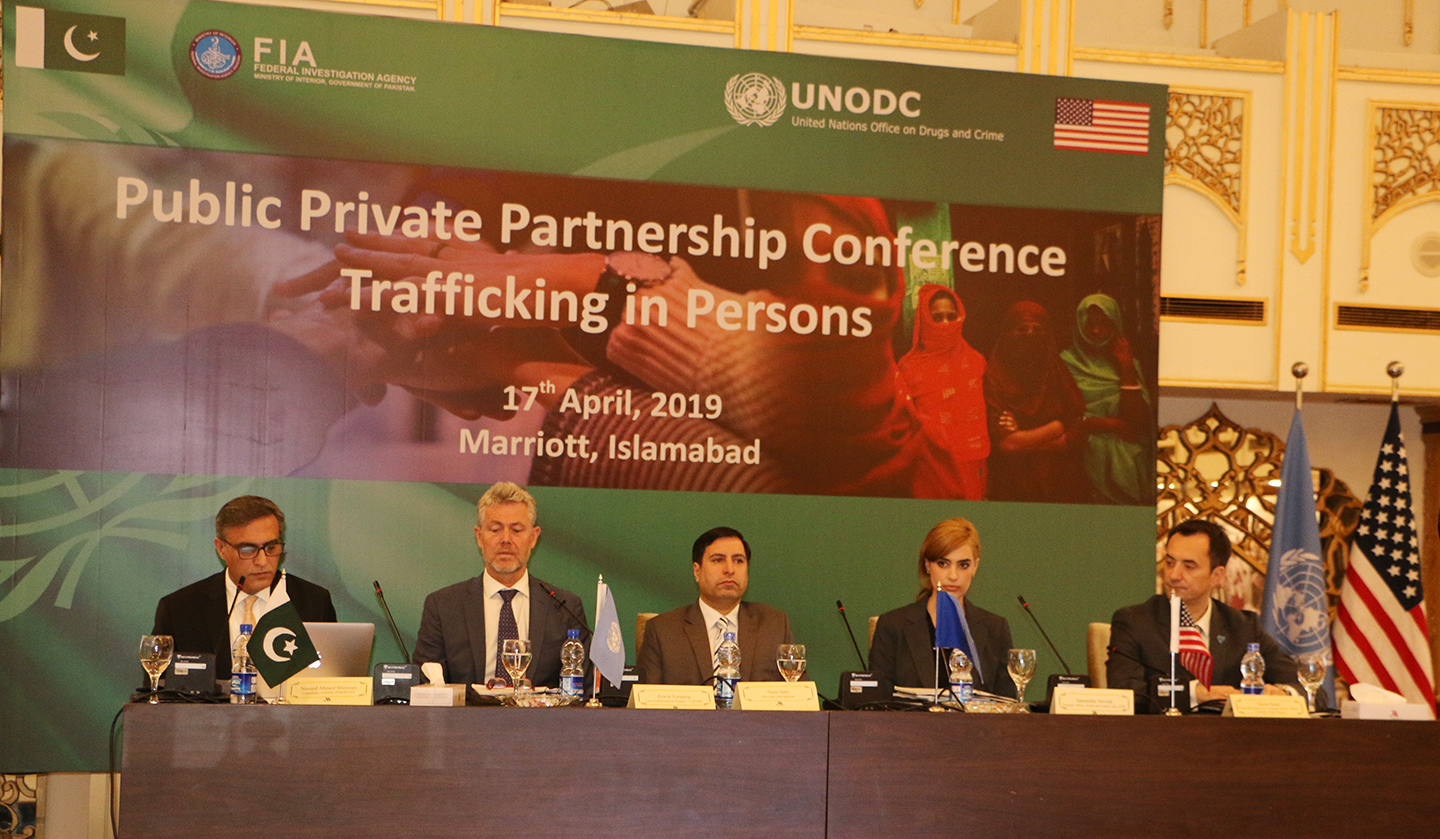 The United Nations Office on Drugs and Crime (UNODC) in collaboration with Pakistan’s Federal Investigation Agency (FIA) organized the second Public-Private Partnership Conference on Trafficking in Persons on April 17 in Islamabad – (Photo Courtesy – UNODC)