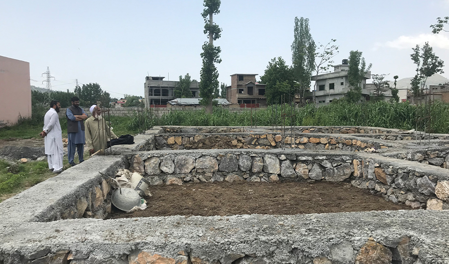 Ongoing construction work on April 26, 2019 near the compound where Osama bin Laden lived for five years in Pakistan until he was killed by US Navy Seals on May 02, 2011. (AN photo)