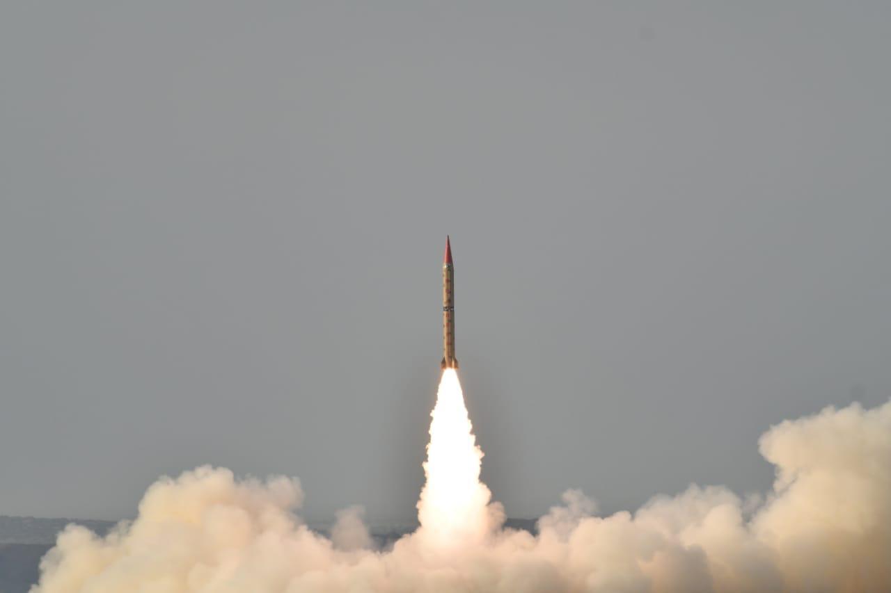 Pakistan on Thursday conducted “successful” training launch of surface-to-surface ballistic missile Shaheen-II. (Photo courtesy: ISPR)