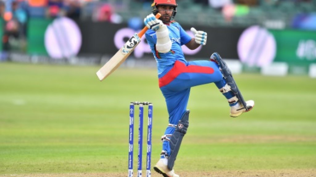 Afghanistan's Hashmatullah Shahidi shone with a 74 knock that helped down Pakistan (AFP)