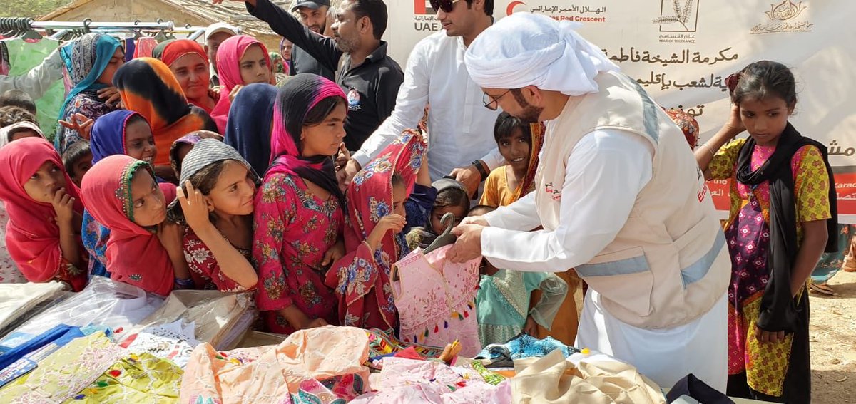 The UAE embassy on Monday distributed Eid clothes of orphan children and widow of Sindh and Balochistan (Photo by UAE Embassy)