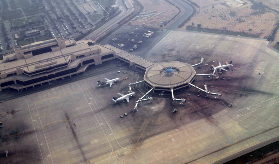 An arial view of the airplane hub at the airport in Karachi, Pakistan February 3, 2017. (Reuters)