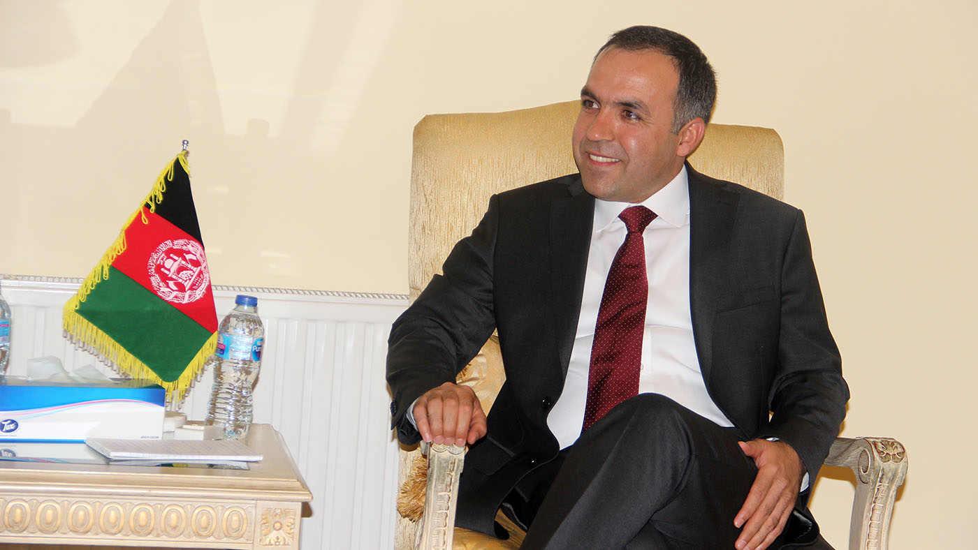 Afghanistan’s ambassador to Islamabad Atif Mashal speaks during an interview with Arab News at this office in Islamabad on Sunday, 23 June, 2019. (AN photo)