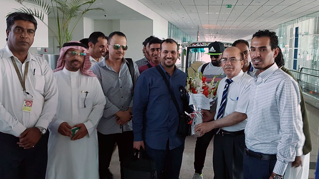 Team of Saudi officials arrived in Islamabad on Sunday to set up a pre-departure immigration facility for Pakistani Hajj pilgrims at the Islamabad international airport, June 30, 2019. (Religious Ministry)