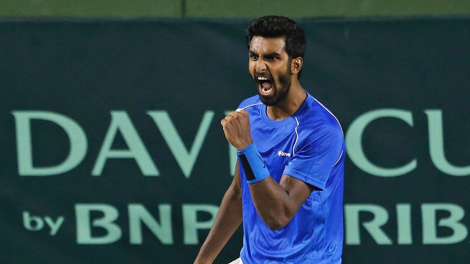 Prajnesh Gunneswaran Prabhakaran of India during a match (AFP / File)
