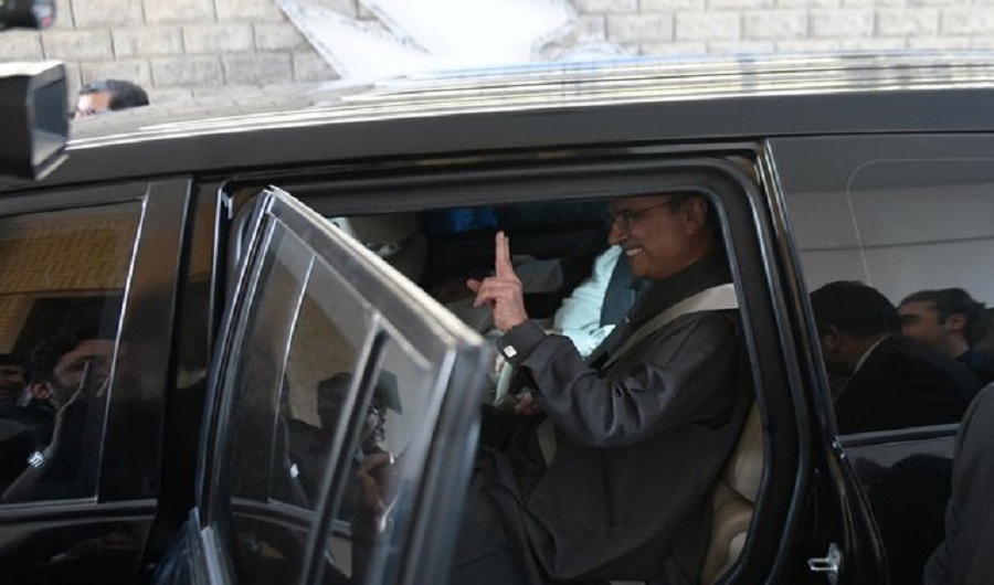 Accountability Court (NAB) at his residence in Islamabad, Pakistan June 10, 2019.