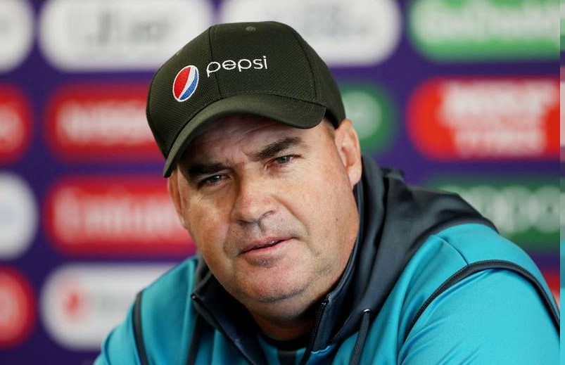 Pakistan coach Mickey Arthur during a press conference at Emirates Old Trafford, Manchester, Britain on June 15, 2019 (Reuters)