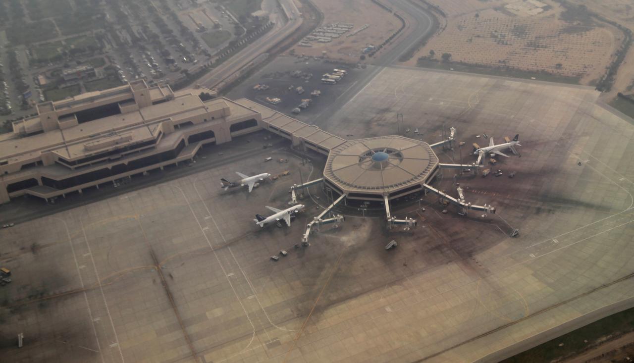 An aerial view of the airplane hub at the airport in Karachi, Pakistan February 3, 2017. (Reuters)