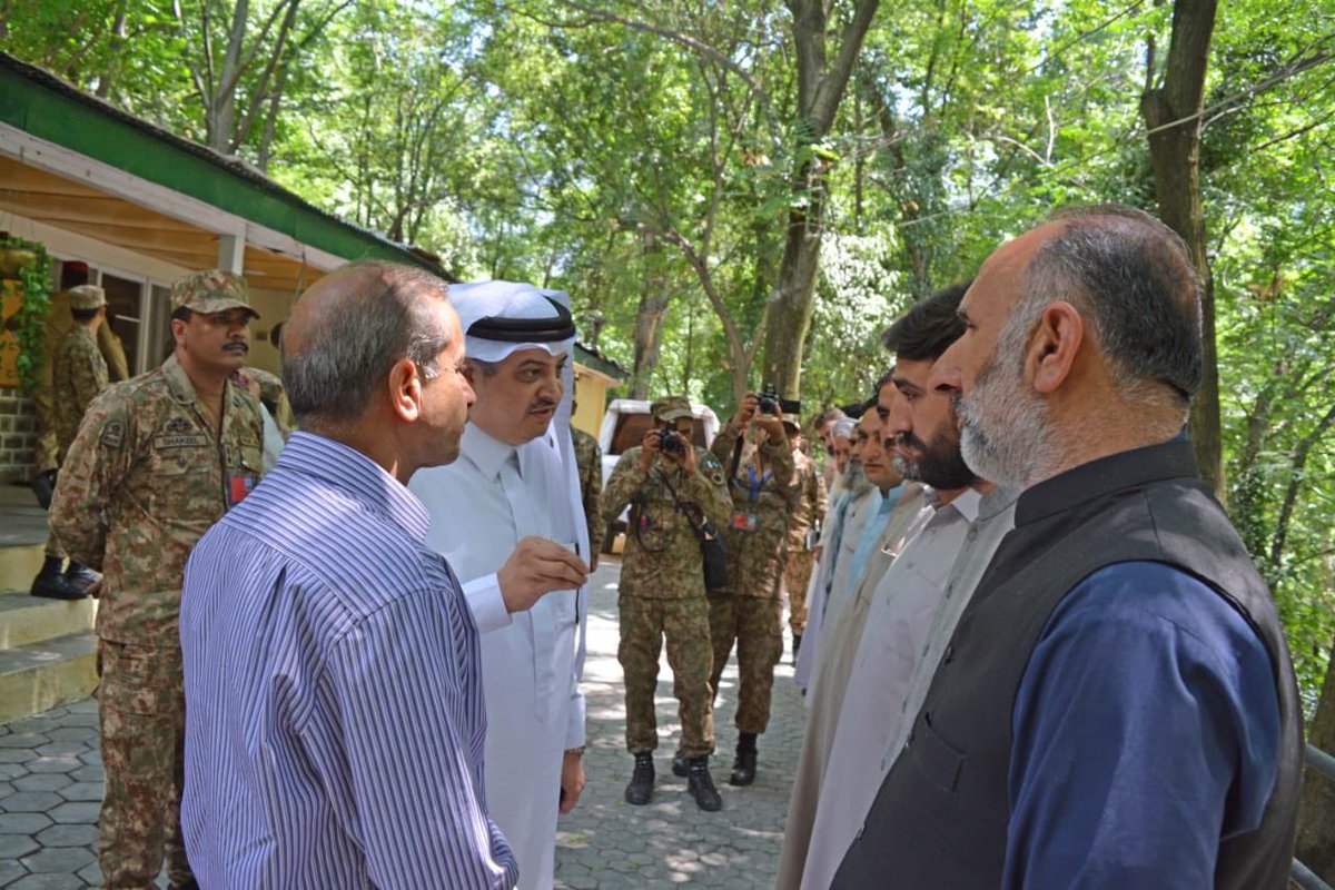 Nawaf bin Said Al-Malki, the ambassador of Saudi Arabia in Pakistan, visited Neelum Valley in Azad Kashmir to review the on-ground situation after devastating floods in the area on July 20, 2019 (Photo Courtesy: Saudi Embassy)