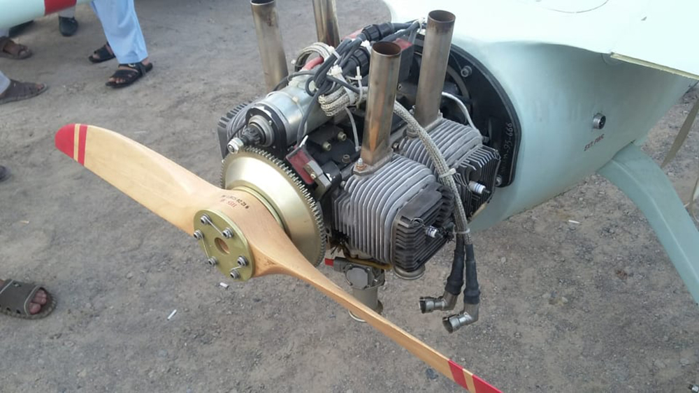 Pakistani authorities found and seized a drone in Chaghi district of southwestern province of Balochistan on July 19, 2019. (Photo courtesy: Balochistan levies)