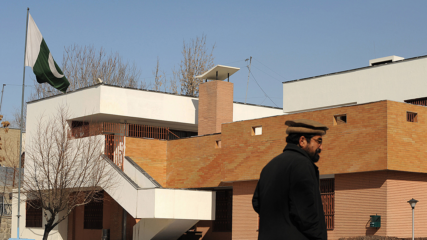 In this file photo, a Pakistani embassy employee stand at the Pakistani embassy in Kabul on Feb. 12, 2008. (AFP)