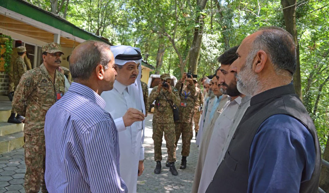 Nawaf bin Said Al-Malki, Saudi Arabia’s ambassador to Pakistan visited the Neelum Valley in Pakistan-administered Kashmir to review the situation, after heavy rains and floods devastated the area on July 20. (Photo Courtesy: Saudi Embassy)