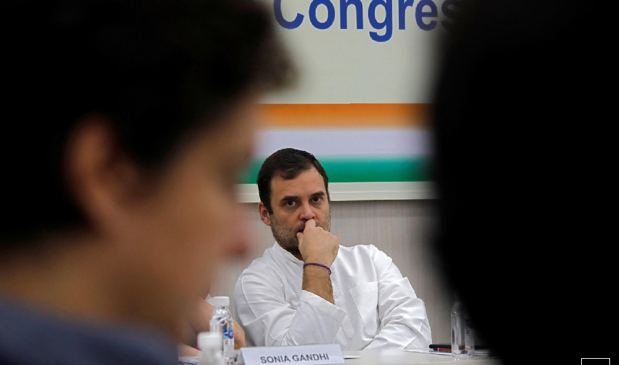 Rahul Gandhi, leader of India's main opposition Congress party, attends a Congress Working Committee (CWC) meeting in New Delhi, India, August 10, 2019. REUTERS/Anushree Fadnavis