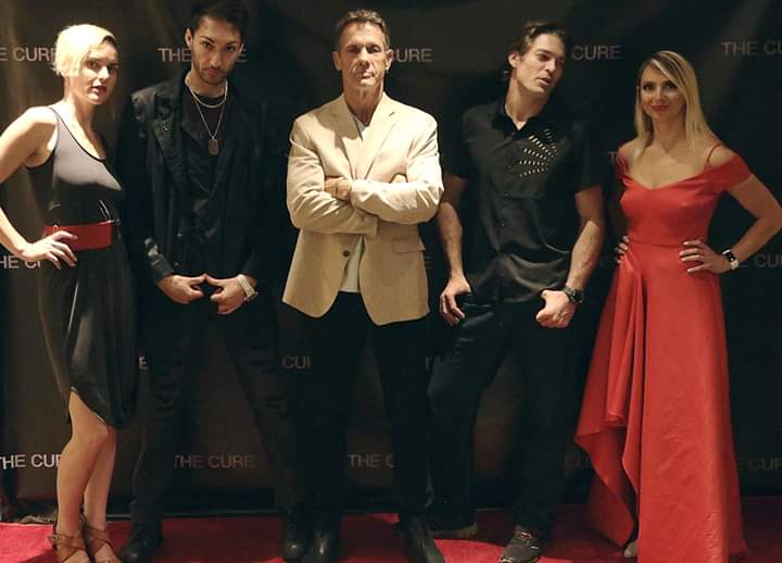 Mashood Alam, standing second from left with the cast of Hollywood action short-film The Cure in Los Angeles, USA. (Photo Courtesy - The Cure, Los Angeles, August 2019)
