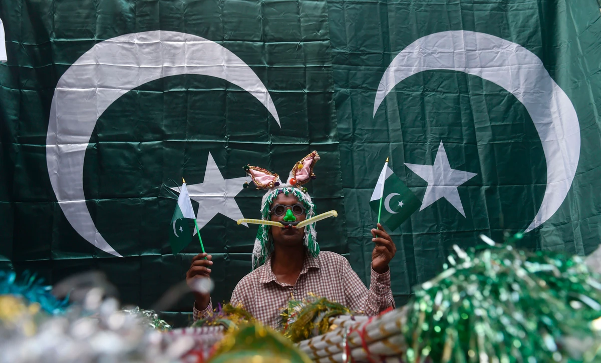 Pakistanis take part in Independence Day celebrations in Quetta on August 14, 2019, as the nation marks the 73rd anniversary of independence from British rule. (AFP)
