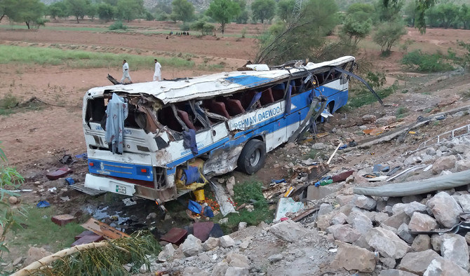 A bus has fallen off a mountainous road into a river, killing at least 24 passengers and injuring two in the country’s northwest. (File/ AFP)