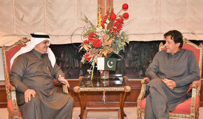 Saudi Ambassador Nawaf bin Said Al-Malki meets Prime Minister Imran Khan on 14th Nov, 2018 at PM Office. (PID photo)