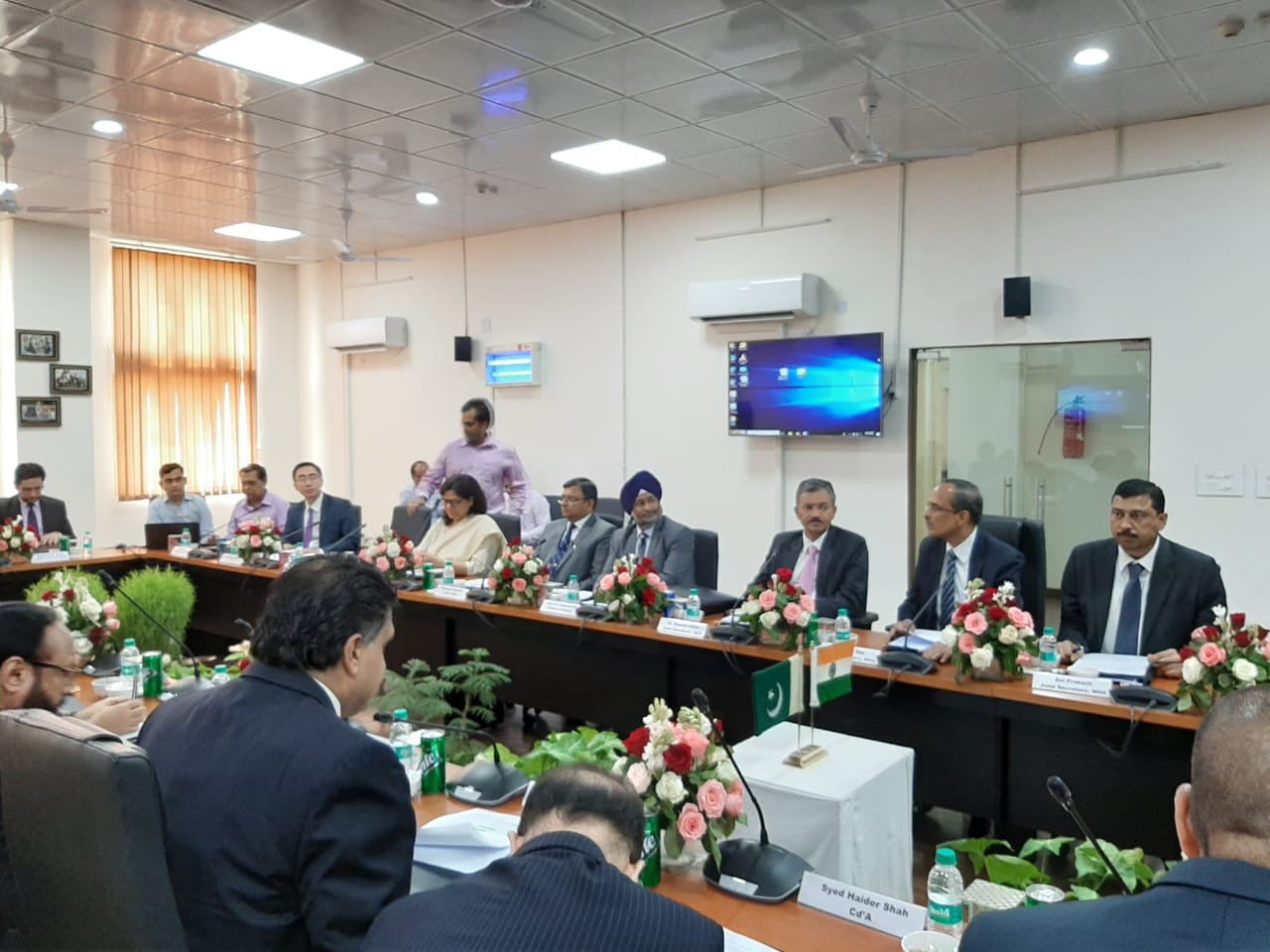 Pakistan and India hold talks at Atari in India on the opening of a key border crossing, the Kartarpur Corridor, for Sikh pilgrims on September 04, 2019. (Photo Courtesy – Ministry of Foreign Affairs)